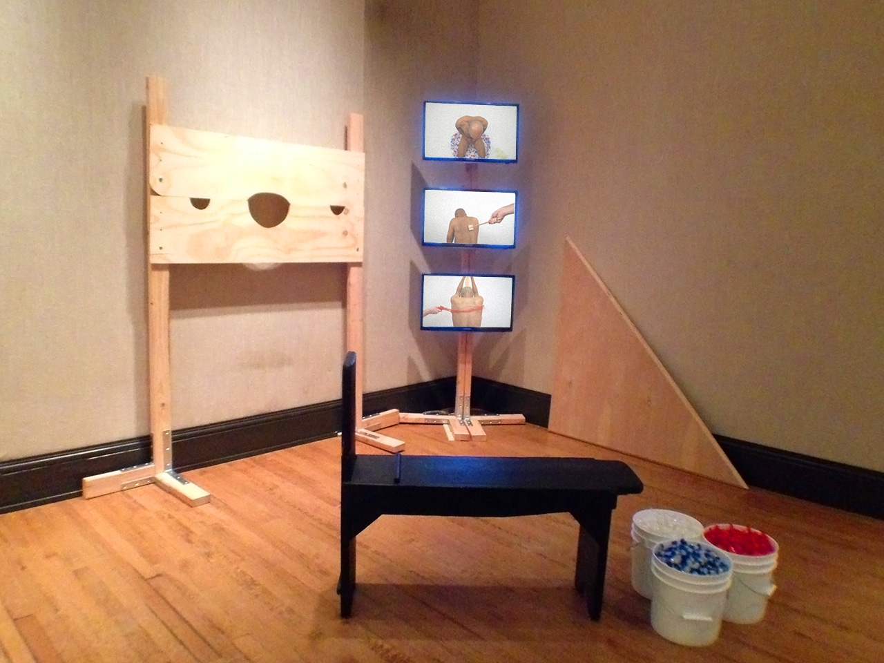Casual Cruelties Installation at the Miriam and Ira D. Wallach Art Gallery, March 24 - April 8, 2017